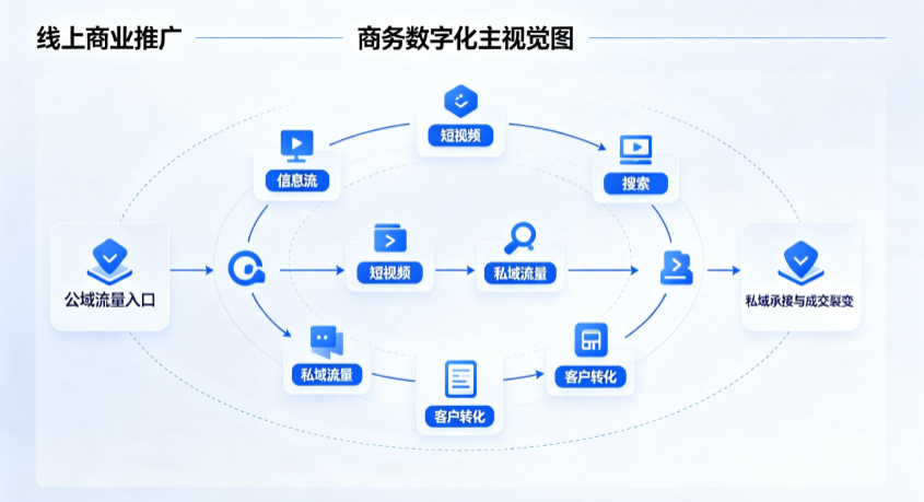 龙南县线上商业推广怎么做？全域流量闭环搭建与低成本转化实战指南